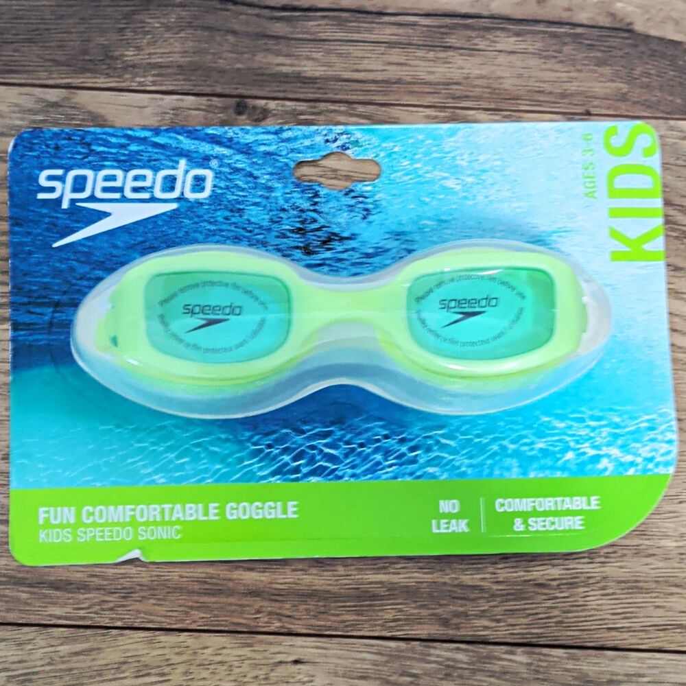 Speedo Speedo Sonic Kids Swim Goggles Green Ages 3-6 Anti-Fog UV No Leak